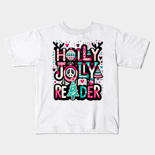 Holly Jolly Reader Kids T-Shirt